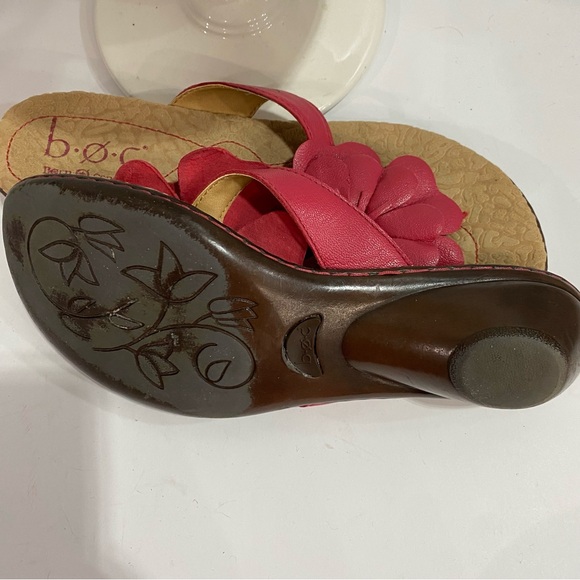 B.O.C. Born Concept Pink Flower Sandals Small Heel Women’s Size 7 - Picture 3 of 11